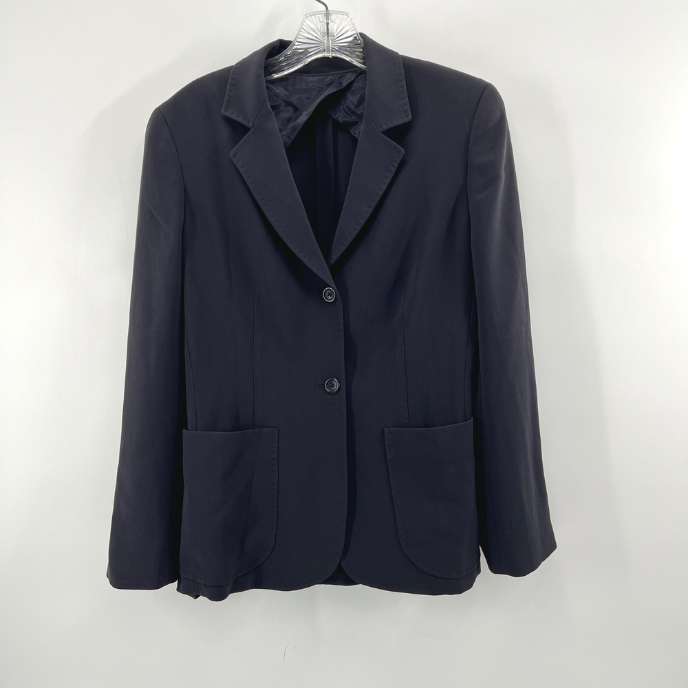MaxMara Blazer Women 6 Navy Career Luxury Minimalist Professional Old Money
